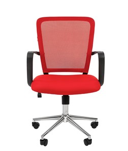 Кресло компьютерное CHAIRMAN 698 CHROME new Сетка TW-69 (красный) в Перми - предосмотр 2