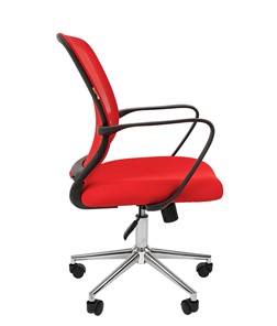Кресло компьютерное CHAIRMAN 698 CHROME new Сетка TW-69 (красный) в Перми - предосмотр 3