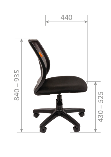 Компьютерное кресло CHAIRMAN 699 Б/Л Сетка TW-01(черный) в Перми - изображение 5