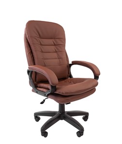 Кресло CHAIRMAN 795 LT, экокожа, цвет коричневый в Перми