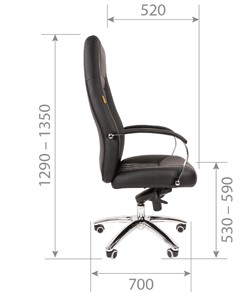 Офисное кресло CHAIRMAN 950 Экокожа черная в Перми - предосмотр 4