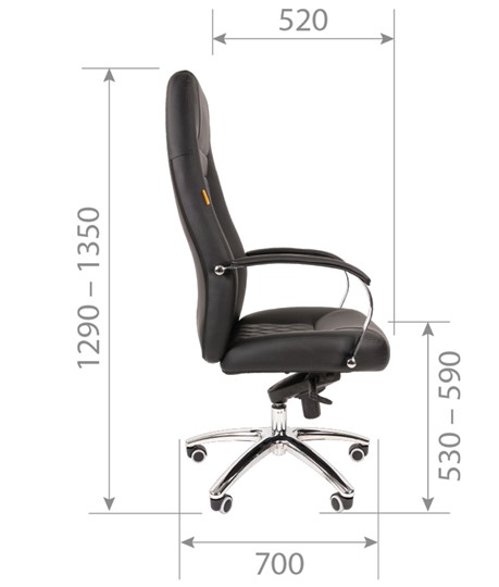 Офисное кресло CHAIRMAN 950 Экокожа черная в Перми - изображение 4