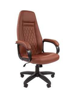 Кресло компьютерное CHAIRMAN 950LT Экокожа коричневая в Перми - предосмотр