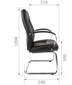 Офисное кресло CHAIRMAN 950V Экокожа черная в Перми - предосмотр 5