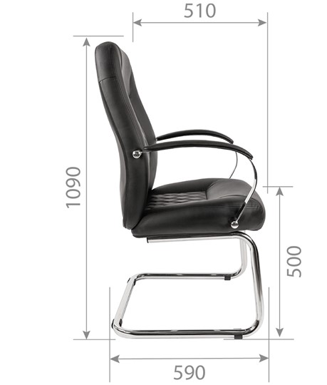 Офисное кресло CHAIRMAN 950V Экокожа черная в Перми - изображение 5