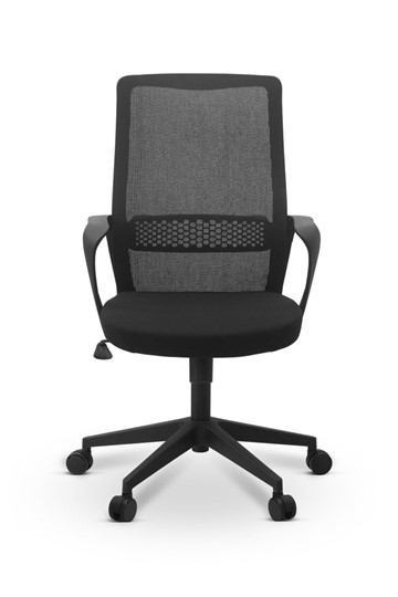 Кресло в офис Space, сетка YM/ткань Luna / черная/черная в Перми - изображение 1