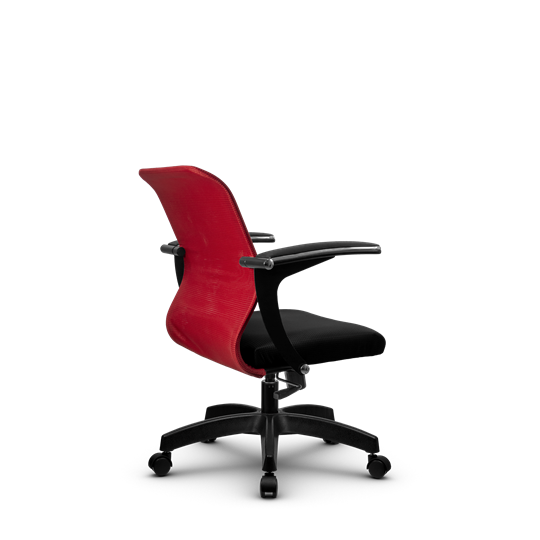 Кресло офисное SU-M-4/подл.160/осн.001, Красный/Черный в Перми - изображение 2