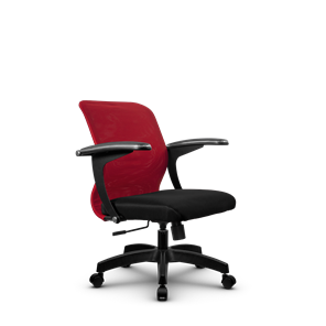 Кресло офисное SU-M-4/подл.160/осн.001, Красный/Черный в Соликамске
