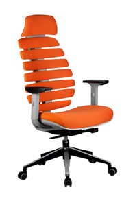 Офисное кресло Riva Chair SHARK (Оранжевый/серый) в Соликамске