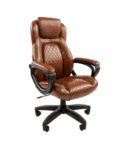 Кресло CHAIRMAN 432, экокожа, цвет коричневый в Соликамске