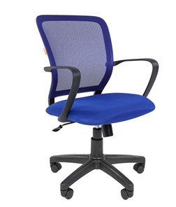 Кресло компьютерное CHAIRMAN 698 black TW-05, ткань, цвет синий в Березниках