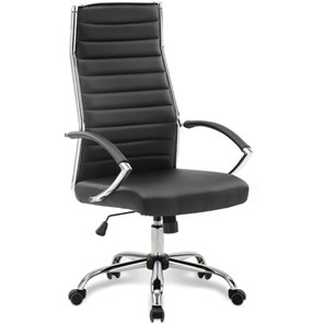 Компьютерное кресло Brabix Style EX-528 (экокожа, хром, черное) 531947 в Перми