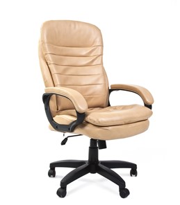 Кресло офисное CHAIRMAN 795 LT, экокожа, цвет бежевый в Перми