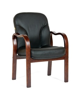 Офисное кресло CHAIRMAN 658 Натуральная кожа черный в Перми