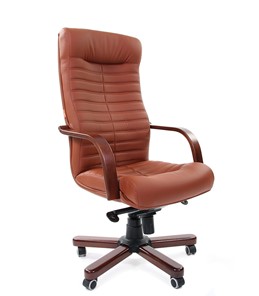 Компьютерное кресло CHAIRMAN 480 WD, экокожа, цвет коричневый в Перми
