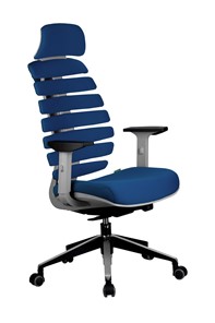 Офисное кресло Riva Chair SHARK (Синий/серый) в Перми