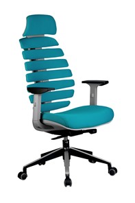Компьютерное кресло Riva Chair SHARK (Лазурный/серый) в Соликамске
