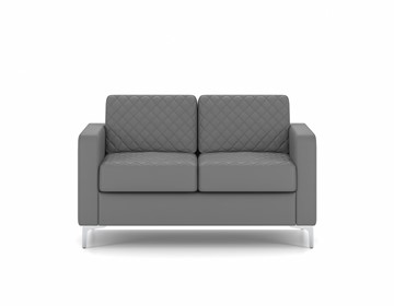 Прямой диван Актив двухместный, серый в Перми