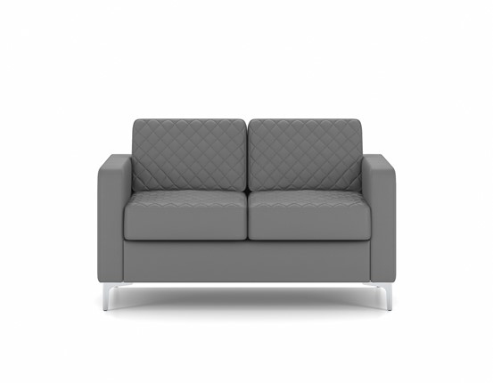 Прямой диван Актив двухместный, серый в Перми - изображение
