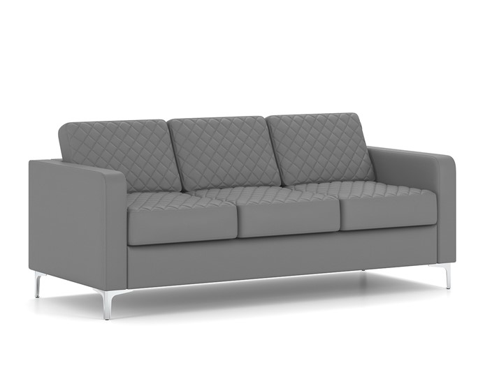 Прямой диван Актив трехместный, серый в Перми - изображение 1