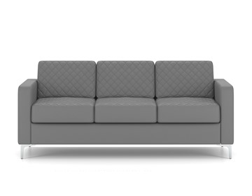 Прямой диван Актив трехместный, серый в Перми