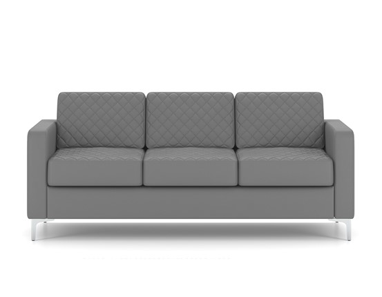 Прямой диван Актив трехместный, серый в Перми - изображение