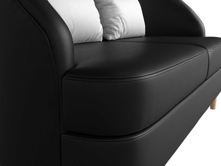 Прямой диван Атико, Черный/Белый (Экокожа) в Перми - изображение 3