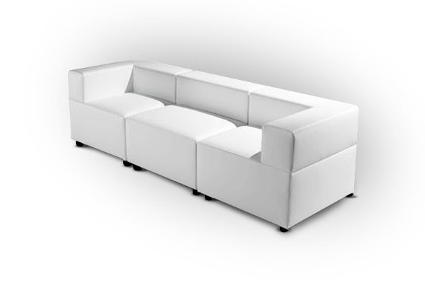 Офисный диван модульный Октава, 3-х местный, экокожа премиум / светло-бежевая CN1112 в Перми - изображение 4