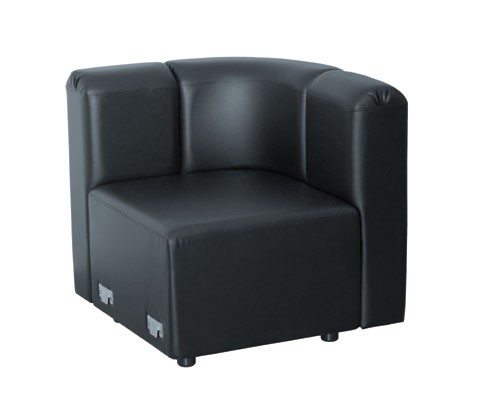 Офисный диван мягкий Юнона, экокожа премиум / черная CN1114 в Перми - изображение 1