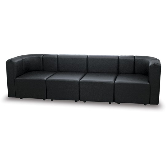 Офисный диван мягкий Юнона, экокожа премиум / черная CN1114 в Перми - изображение 4