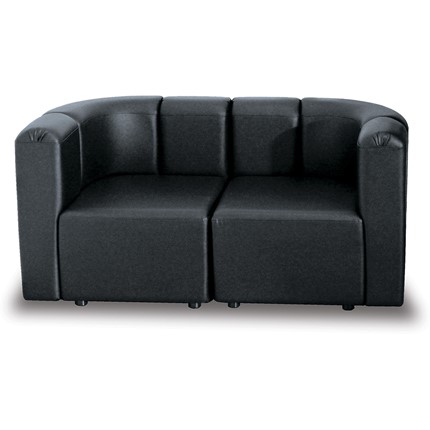 Офисный диван мягкий Юнона, экокожа премиум / черная CN1114 в Перми - изображение