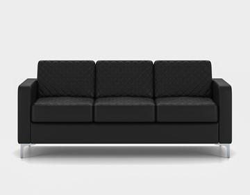Прямой диван Актив трехместный, черный в Перми - предосмотр