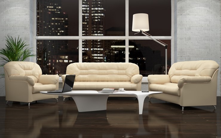 Офисный диван Парм двухместный, экокожа в Чайковском - изображение 2