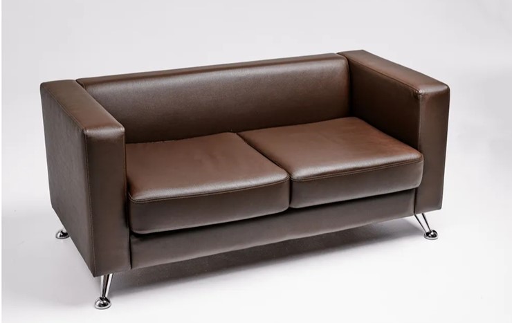 Комплект мебели Альбиони коричневый кожзам  диван 2Д + кресло в Перми - изображение 2