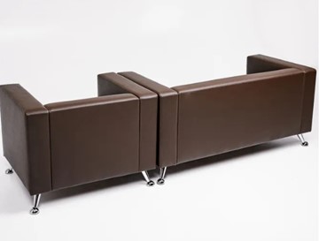 Комплект мебели Альбиони коричневый кожзам  диван 2Д + кресло в Перми - предосмотр 5