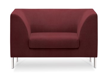 Мягкое офисное кресло Сиеста, ткань Сахара / красная С30 в Перми