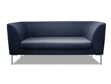 Офисный диван мягкий Сиеста 2-местный, ткань Bahama / синяя в Перми