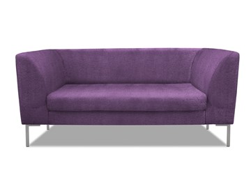 Мягкий офисный диван Сиеста 2-местный, ткань Сахара / фиолетовая С33 в Перми