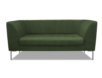Офисный диван Сиеста 2-местный, ткань Сахара / зеленая С39 в Перми