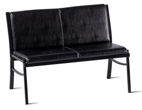 Прямой диван Симпл-2, ВИК Carolina/Черная шагрень в Перми - изображение
