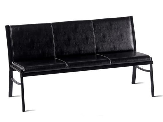 Прямой диван Симпл-3, ВИК Carolina/Черная шагрень в Перми - изображение
