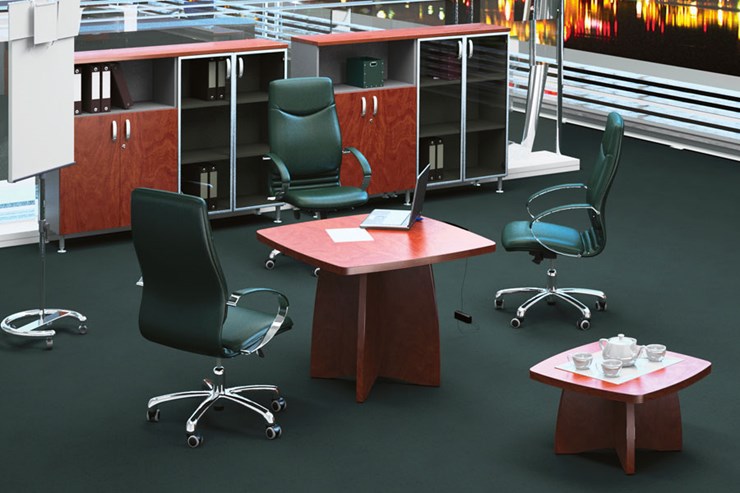 Кабинет руководителя Boston Director зона для переговоров, конференц-стол в Чайковском - изображение