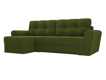 Угловой диван Амстердам, Зеленый (микровельвет) в Перми - предосмотр