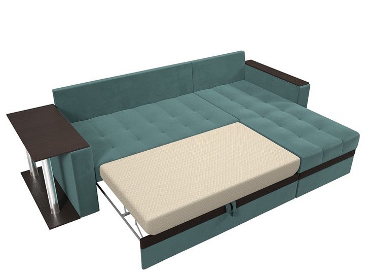 Угловой раскладной диван Атланта М, Бирюзовый (велюр) в Перми - изображение 5