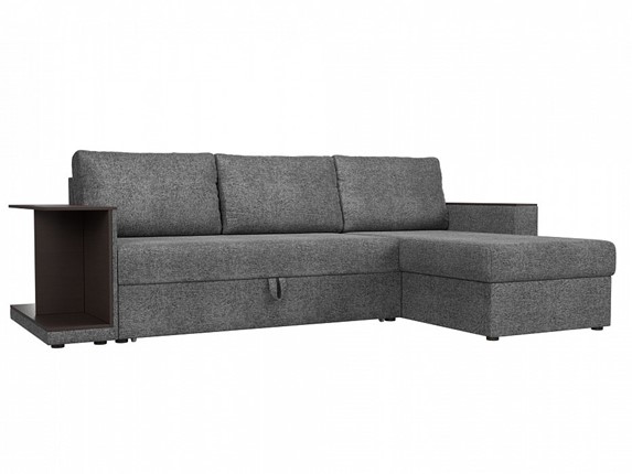 Угловой раскладной диван Атланта С, Серый (рогожка) в Перми - изображение