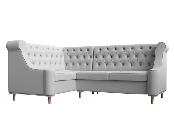 Угловой диван Бронкс, Белый (экокожа) в Перми - изображение