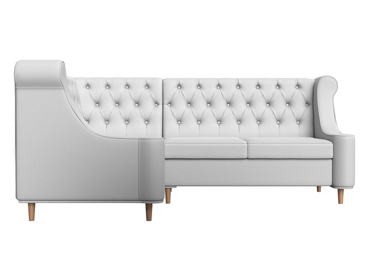 Угловой диван Бронкс, Белый (экокожа) в Перми - изображение 1