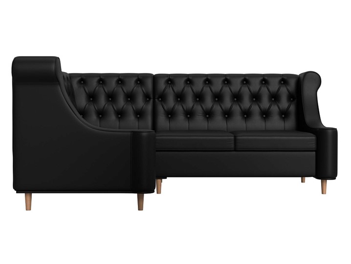 Угловой диван Бронкс, Черный (экокожа) в Перми - изображение 1
