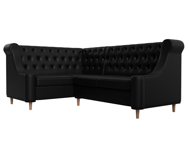 Угловой диван Бронкс, Черный (экокожа) в Перми - изображение 2