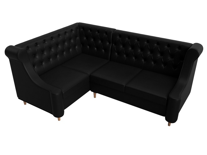Угловой диван Бронкс, Черный (экокожа) в Перми - изображение 3